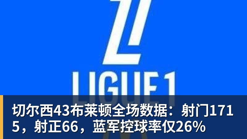 切尔西43布莱顿全场数据：射门1715，射正66，蓝军控球率仅26%